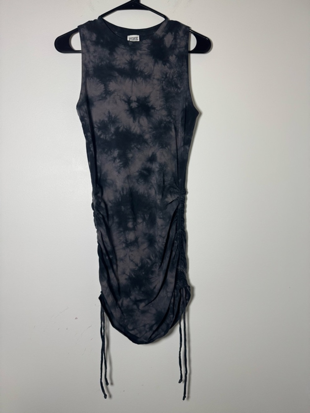 PINK Victoria’s Secret Tie Dye Ruched Bodycon Mini Dress Sleeveless XS